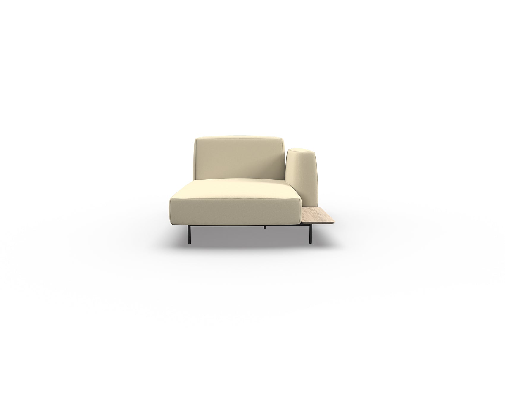 Noon Sofa Right Chaise with Shelf